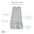 thumbnail image 4 of HALO Sleepsack® Swaddle, 100% Cotton, Multi Triangle, Unisex, Small, 3-6 Months, 4 of 8