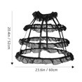 thumbnail image 5 of Homoyoyo Black Petticoat Cage Underskirt for Wedding Dress, Comfortable Bridal Hoop Skirt Support, 5 of 7