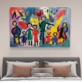 thumbnail image 4 of Abstract Art Modern Decorative Painting Group Portrait Of Colorful Characters Framed Canvas Poster Bedroom Decor Sports Landscape Office Room Decor Gift,Frame-style,24x36inch(60x90cm), 4 of 8