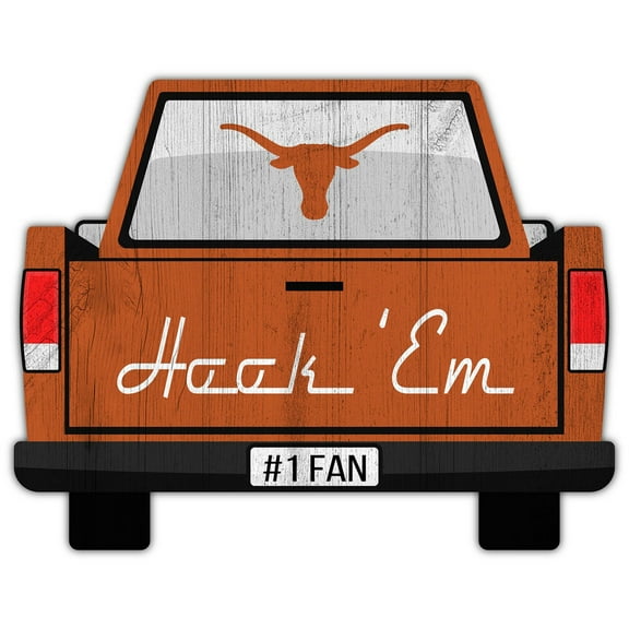 Texas Longhorns 12'' x 12'' Truck Back D-cor