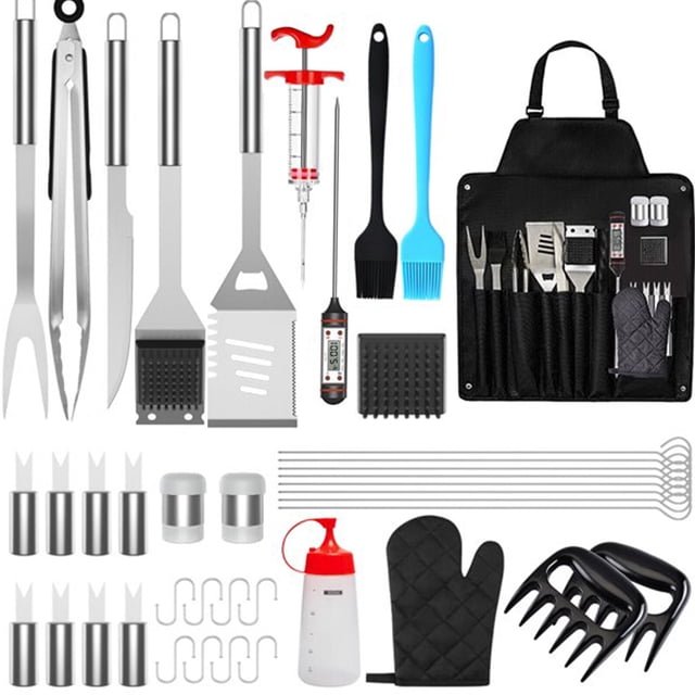 Mistaha 41-Piece BBQ Accessory Kit with Thermometer and Meat Injector Heavy Duty Complete Stainless Steel