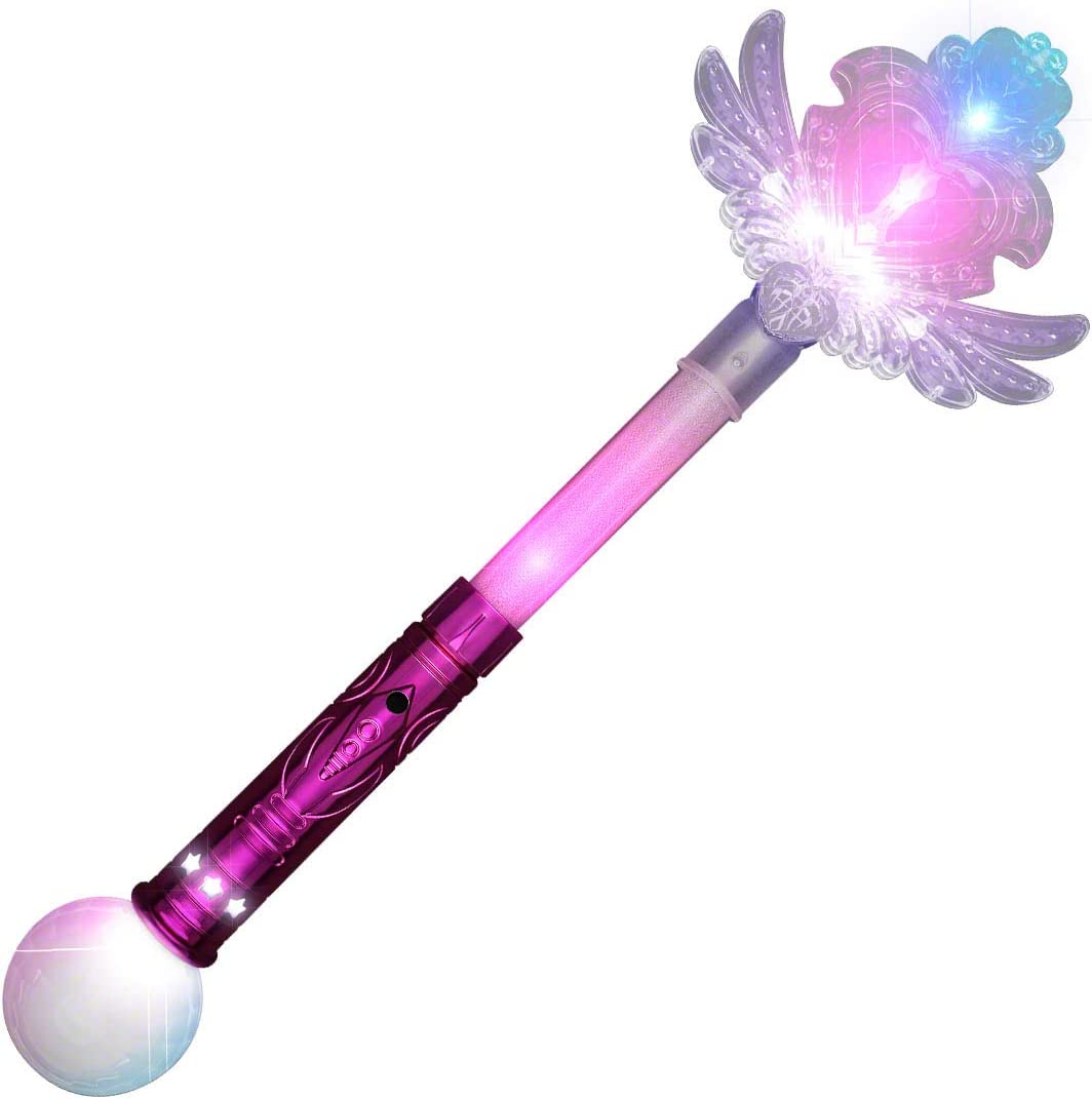 FlashingBlinkyLights Sparkling LED Fairy Wand with Winged Heart - image 4 of 4