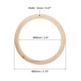 thumbnail image 2 of Unique Bargains Wooden Bangle Bracelet, 6 Pack 80mm - Log Retro Macrame Rings, Unfinished Smooth Wooden Rings for Crafts, 2 of 6