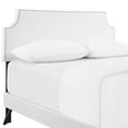 thumbnail image 2 of Corene Full Vinyl Platform Bed with Round Splayed Legs White, 2 of 7