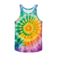 thumbnail image 5 of SGFCWSX Men's Tank Tops Casual Summer Beach Quick Dry Tie Dye Print Sleeveless Shirts for Men Breathable Muscle Tank Top Yellow Size XL, 5 of 6