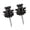 Black L, variant on Pack of 2 Antislip Guitar Strap Locks Metal Buttons for Bass Electric