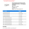 thumbnail image 2 of Power Steering Control Valve Seal Kit - Compatible with 1964 - 1974 Plymouth Barracuda 1965 1966 1967 1968 1969 1970 1971 1972 1973, 2 of 2