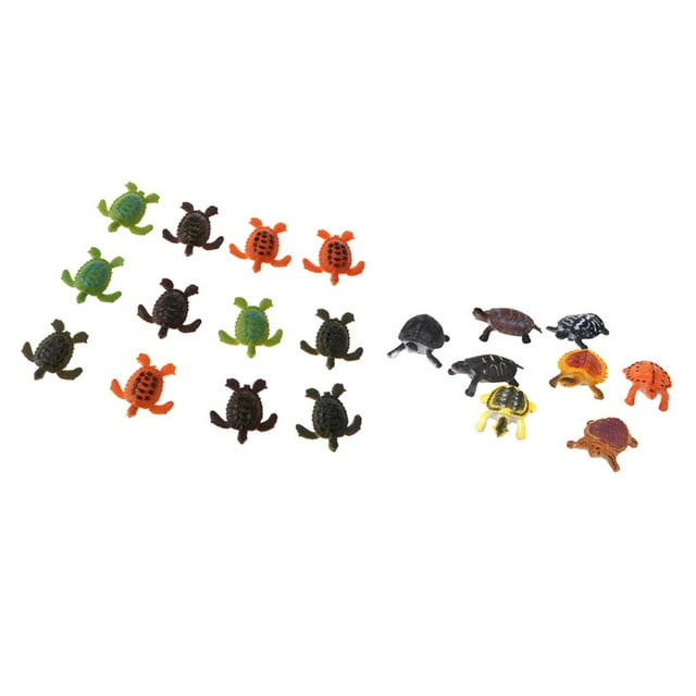 Juguete de animales para niños Hugo 20 piezas de plástico de tortuga decoración