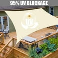 thumbnail image 5 of NEWEEN Waterproof Sun Shade Sail Rectangle UV Block Sunshade for Backyard Yard Deck Patio Garden Outdoor Activities and Facility(Beige,10'x13'), 5 of 8