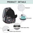 thumbnail image 3 of Pioneer Flower Floral Print Pattern Backpack for School, Cute School Bag with Adjustable Shoulder Straps and Padded Back, 15.3"x11"x7.1", 3 of 4