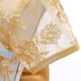 thumbnail image 5 of Maxcozy Baby Girls Pageant Lace Embroidery Dresses Toddler Formal Dress with Headwear Yellow 6-12 Months, 5 of 7