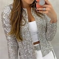 thumbnail image 1 of Cardigan pour Femmes à Manches Longues Manteau à Sequins Brillants Ouvert Veste Décontractée pour Femmes, 1 of 9