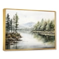 thumbnail image 2 of Designart "Tranquil Scandinavian Lakes" Landscape Lake River Floater Framed Wall Decor, 2 of 5