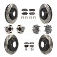 thumbnail image 1 of Transit Auto Front Rear Hub Bearings Assembly Coated Disc Brake Rotors and Ceramic Pads Kit (10Pc) for Car 2017 Hyundai Elantra GT - Left Right Side (Driver Passenger) KBB-113634, 1 of 11