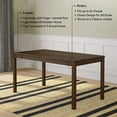 thumbnail image 4 of Now Furniture 60" Wooden Dining Table for 4, Rectangular Kitchen Table - Walnut, 4 of 6
