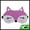 Purple, variant on Unique Bargains Comfortable Adjustable Portable Cartoon Fox Sleep Mask Red