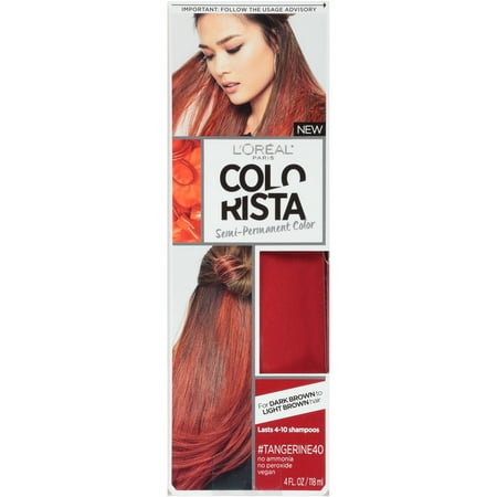 l oreal paris colorista semi permanent for brunette hair tangerine