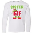 thumbnail image 3 of Inktastic Christmas Sister Elf Long Sleeve Youth T-Shirt, 3 of 5