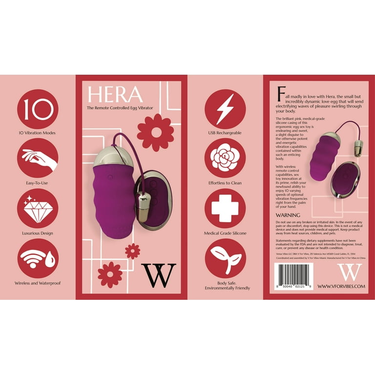 Hera – Remote Control Egg Vibrator, Pink Egg Toy For Women