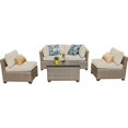 thumbnail image 1 of TK Classics Monterey 5 Piece Outdoor Wicker Sofa Set 05c in Beige, 1 of 3