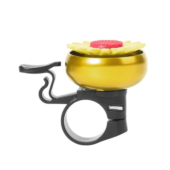 Vonky vélo petite cloche plastique fleur bicyclette cloche smart bague de cyclisme décoratif intelligent alarme, jaune