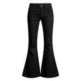 thumbnail image 6 of MuXiKeJi Clothes Girls Plaid Flare Pants High Waist Relax Fit Active Dance Bell Bottoms with Pockets School Uniform Pants for Kids 11-12 Years, 6 of 6