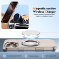 thumbnail image 4 of Dteck for iPhone 14 Pro Case,360° Rotatable & Invisible Magnetic Ring Stand Compatible with MagSafe Anti-Fingerprint Protective Transparent Back Cover for iPhone 14 Pro,Silver, 4 of 10