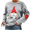 thumbnail image 1 of Birdeem Automne et Hiver Femmes Chandail Imprimé de Noël Col Rond Manches Longues Blouse Unie Hauts Chandails en Molleton, 1 of 4