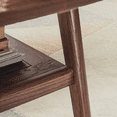 thumbnail image 5 of 2-Tier Coffee Table for Living Room,19.69''D x 39.37''W x 17.32''H Oak Wood Center Table with Storage Shelf.Easy to Assemble Brown Solid Wood Table Furniture, 5 of 8
