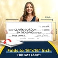 thumbnail image 3 of Big Checks for Presentations, 13.5" x 32" - Giant Dry Erase Check - Large, Fake, Blank, Oversized for Fundraisers, Retirement, Charity & Donation Events, 3 of 5