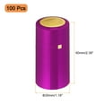 thumbnail image 2 of Uxcell 100 Pack Heat Shrink Wrap Sleeves with Tear Tab Wine Shrink Cap, Purple/Gold, 2 of 5
