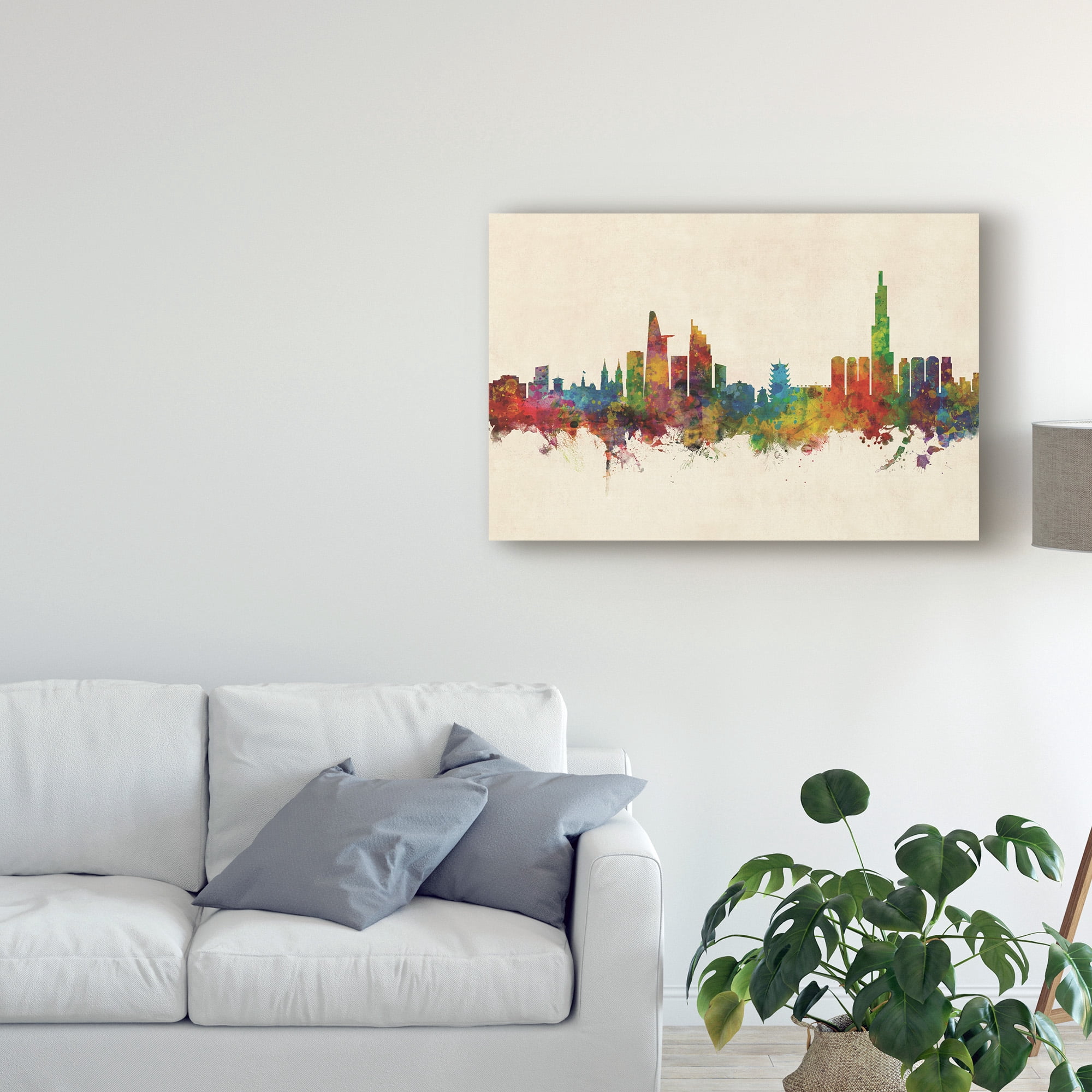 Trademark Fine Art 'Ho Chi Minh City (Saigon) Vietnam Skyline' Canvas Art by Michael Tompsett