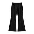 thumbnail image 4 of WERYOUNG School Uniform For Girls Elastic Waist Solid Color Wide Leg Trousers Kids Girls Loose Fit Back To School Pants 2-3 Years, 4 of 5