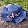 thumbnail image 3 of LEKODE Tea Party Hats for Women Church Derby Wider Flat Brim Hat Flower Easter Bridal Shower Hat Ladies Pillbox Fascinator Blue One Size, 3 of 3