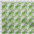 thumbnail image 4 of Soimoi Floral Print, Poly Taffeta Fabric, Decor Sewing Fabric by The Yard 56 Inch Wide, Decorative Fabric for Outdoor Upholstery, Umbrellas and Home Accents, Pear Green, 4 of 5