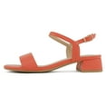 thumbnail image 2 of Soda Shoes Women Ankle Strap Sandals Low Block Heel Single Band EPISODE-S Orange 5.5, 2 of 5