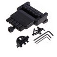 thumbnail image 1 of 1 Set 6 String Saddle Headless Guitar Bridge Tailpiece Black for Electric Guitar Parts Replacement, 1 of 5