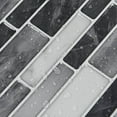 thumbnail image 4 of 3d Art Set of 5 Pieces, Self Adhesive Wall Tiles, Black and Gray Adhesive Backsplash with Marble Pattern for Kitchen Bathroom, Mosaic Effect, 4 of 5
