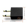 thumbnail image 3 of Adaptadores de auriculares de vuelo de avión chapados en oro (paquete de 2) | Le permite usar sus auriculares con todos los sistemas de medios a bordo | Este convertidor de auriculares de avión de la, 3 of 3