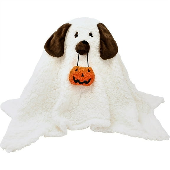 Howl-o-Ween Ghost Dog Halloween Decorative Pillow