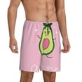 thumbnail image 2 of Kdxio Cute Avocado Print Mens Sleep Shorts Bottoms Soft Comfy Pajama Wear Pants with Drawstring Pockets, 2 of 7