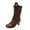 Brown, variant on XDDST Slouch Boots For Women Mid Calf Women's Fashion Almond Toe High Heel Fall Winter Dressy Fall Boots