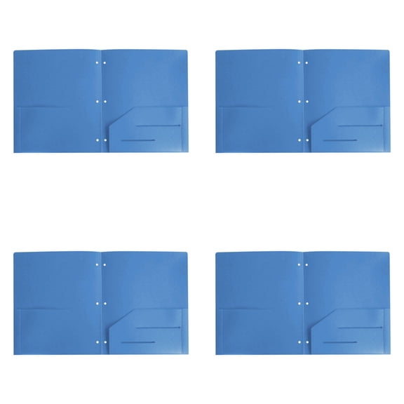 Folder with Plastic Sleeves Plastic Folders with Prongs 3 Prong Folders File Folders & Accessories Presentation Folders Middle Letter Size Manilla Folders Magnetic Folders 11.5"X9.5"Blue Folders