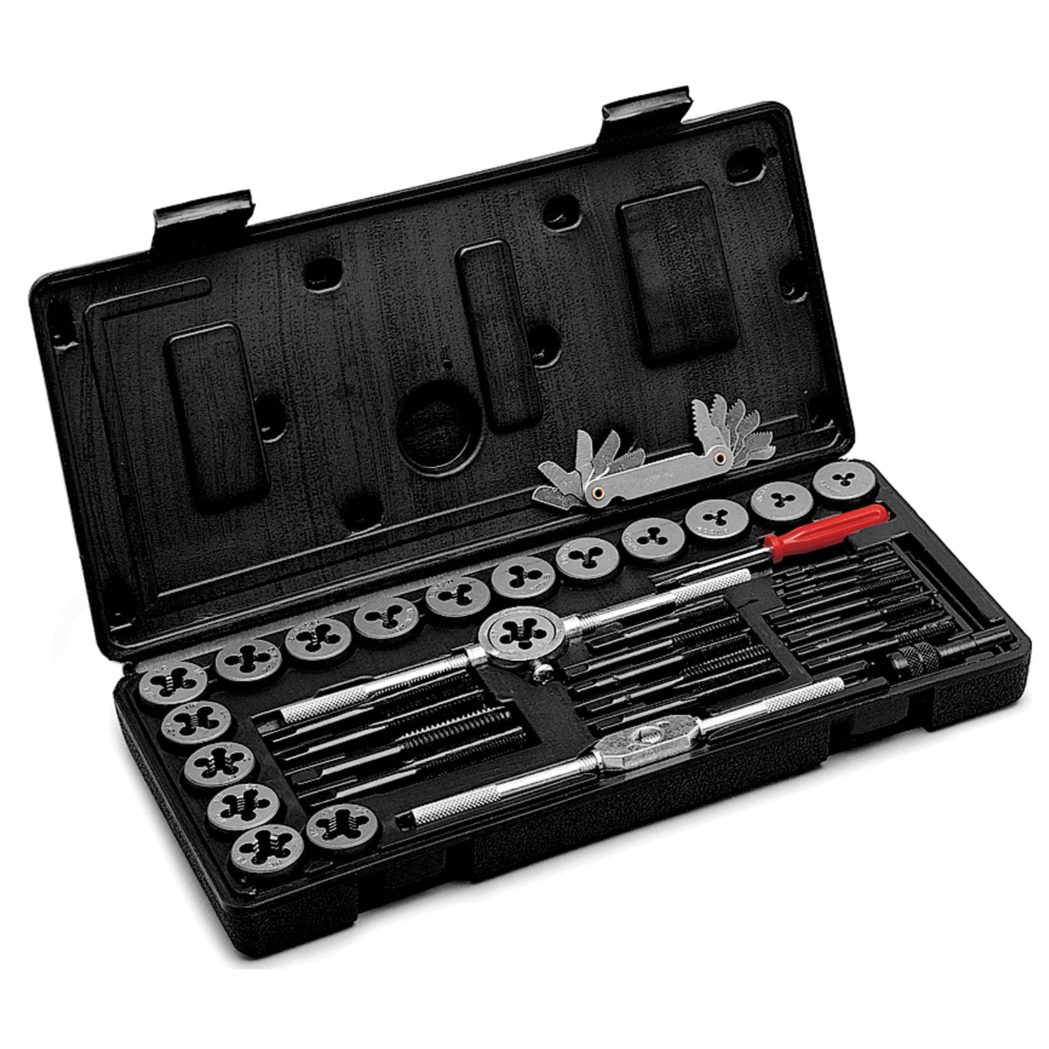 40pc SAE Standard Tap & Die Set w/ Case Screw Extractor Remover Kit Thread NEW 