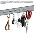 thumbnail image 5 of Gustave 5 Pack Magnetic Hooks Heavy Duty 17.6lbs Strong Neodymium Magnets Hangers Hanging Hooks with Snap for Refrigerator, Grill, Cruise Cabin, Kitchen, Office (16mm/0.63in), 5 of 10