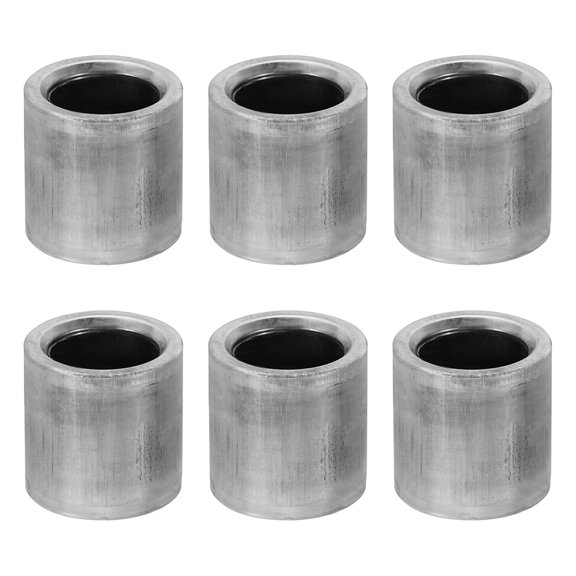 M10 Steel Spacers, 6 Pcs Metal Spacers Steel 10.2mm ID x 15mm OD x 15mm L Carbon Steel Spacer Screw Standoff Round for 2/5in or M10 Screw Bolts