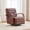 Brown, variant on Newest 360° Swivel Accent Chair with Solid Wood Armrests, Channel Tufted PU Lounge Chair & Sinuous Spring, Brown