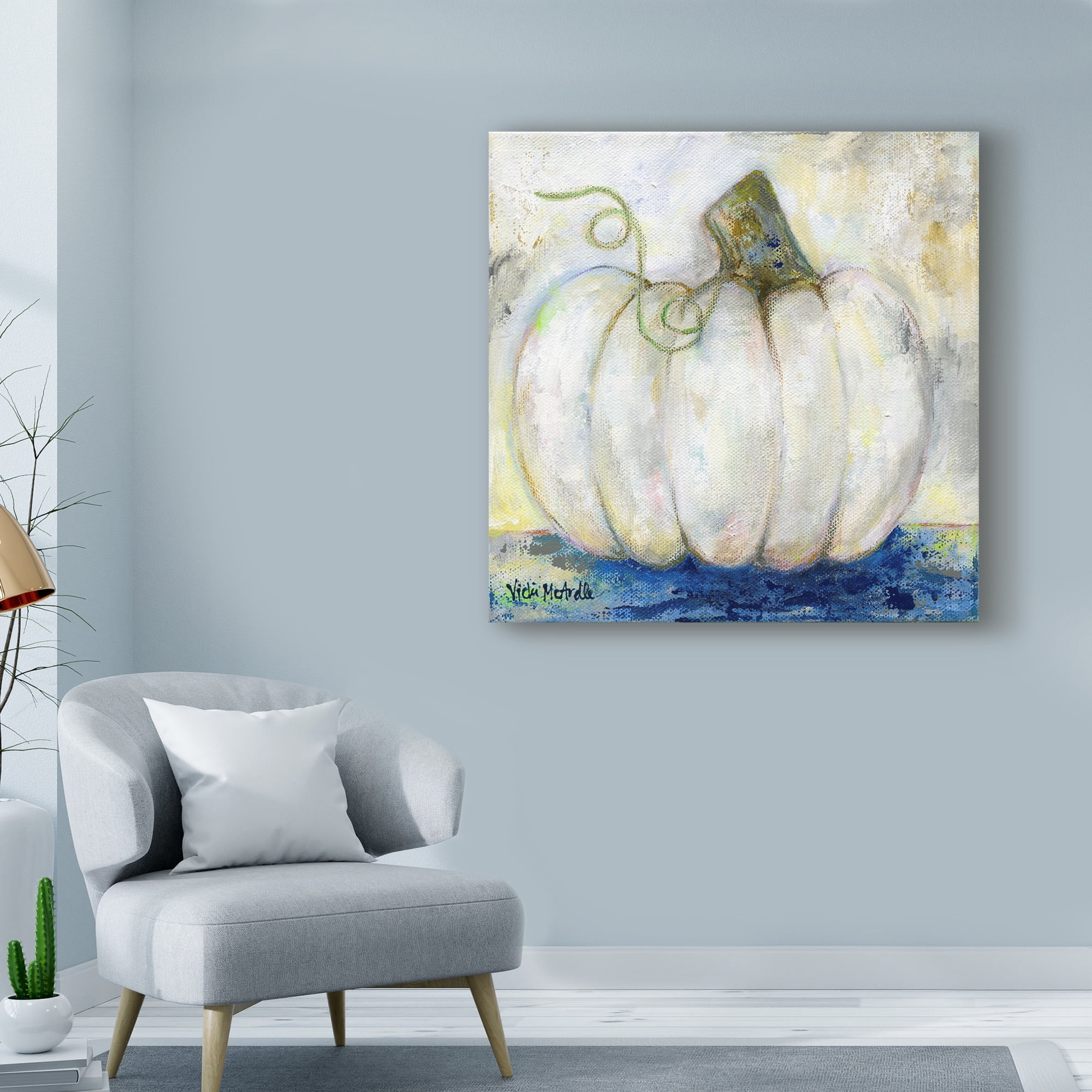 Trademark Fine Art 'Pumpkin 3' Canvas Art by Vicki Mcardle Art