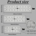 thumbnail image 2 of 3Pcs 3 Style Acrylic Quilting Template Cutting Guide Sewing Tools Rectangle Clear 64x154~255x4mm Hole: 3~3.5mm & 19x3mm 1pc/style, 2 of 9