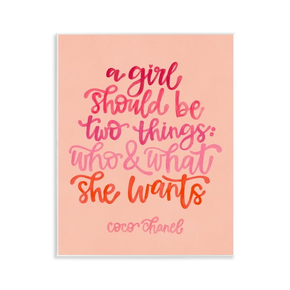 Stupell Industries Where & What She Wants Typography Painting Unframed Art Print Wall Art, 11 x 14